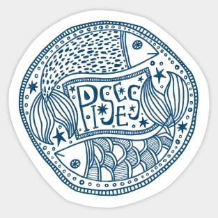 PISCES ZODIAC SIGN WATER ELEMENT Sticker